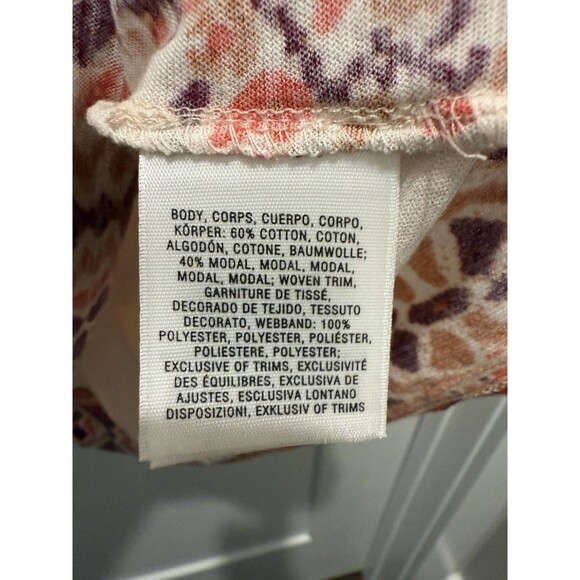 Akemi + Kin Raina Tank Top Extra Large Ivory Burgundy Anthropologie Braided Trim - Picture 5 of 7